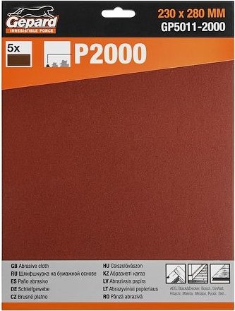 

Набор шлифлистов Gepard GP5011-2000 (5 шт)