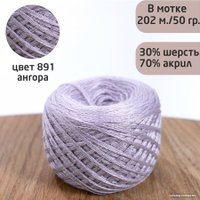 Пряжа для вязания Слонимская КПФ Пш 30/70 50 г 202 м (891 ангора)