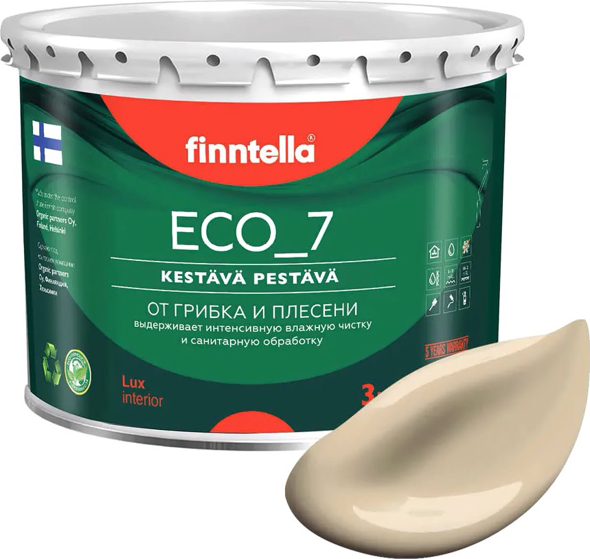 

Краска Finntella Eco 7 Vanilja F-09-2-3-FL098 2.7 л (бежевый)