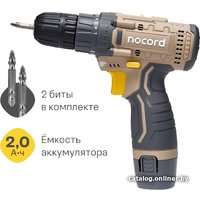 Дрель-шуруповерт Nocord NCD-12.1.20.B (с 1-им АКБ)