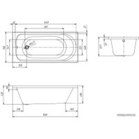 Ванна Ventospa Metida 150x70 (с каркасом)