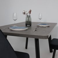 Кухонный стол Мамадома Leon lux radial-180 раздвижной 180-240х95 (дымчатая керамика/черный)