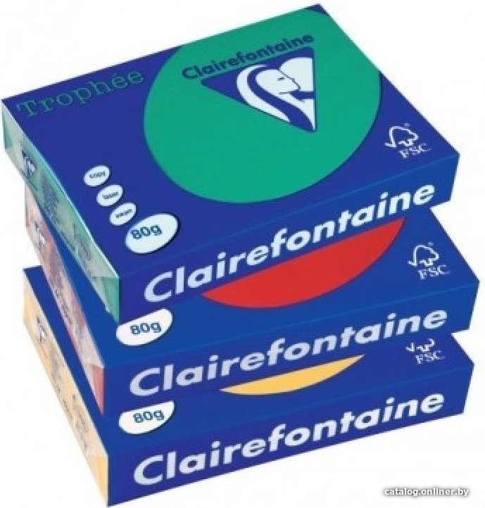 Офисная бумага Clairefontaine Trophee интенсив A4 80 г/кв.м 100 л (ярко-розовый)