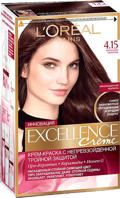 

Крем-краска для волос L'Oreal Excellence 4.15 Морозный шоколад