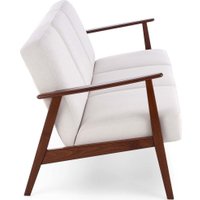 Диван Halmar Milano 3S tap. Castel 04 (светло-бежевый/орех)