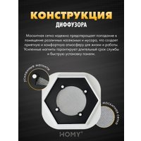 Вентиляционная решетка HOMY AIR гексагон AH100WS 17x15 (белая)
