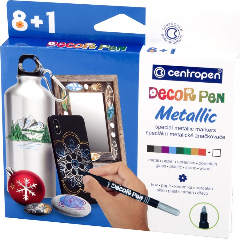 

Набор маркеров Centropen Decor Pen Metallic 2737 5 2737 0901 (9 шт)