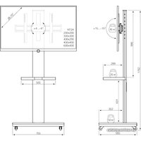 Стойка для телевизора Holder PR-106 (черный)
