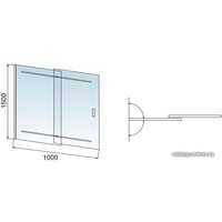 Стеклянная шторка для ванны RGW SC-44 100 см