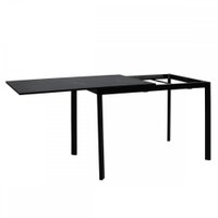 Кухонный стол Виста Аxен-2 70x110/160 (мрамор черный/муар черный)