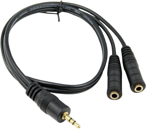 Кабель USBTOP Jack 3.5 мм - 2xJack 3.5 мм (1.5 м)
