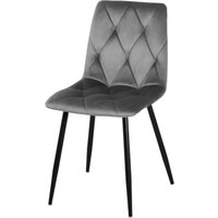 Стул СоюзРегионПоставка Регги СРП-066 (муар черный, велюр Velluto 18 серый)