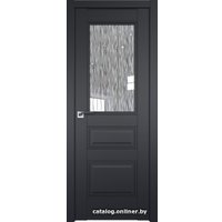 Межкомнатная дверь ProfilDoors 67U L 60x200 (черный матовый/стекло дождь белый)