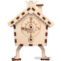 3Д-пазл Drovo Новогодний домик с часами DR018