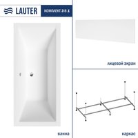 Ванна Lauter Oasis 155 21203055 (с каркасом, лицевым экраном белого цвета)