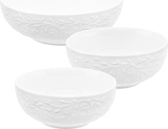 Набор салатников Elan Gallery Веточки-цветочки 630124