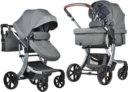

Универсальная коляска Aimile Original New Silver (2 в 1, темно-серый)
