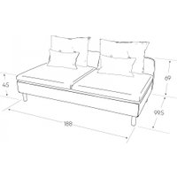 Диван Mio Tesoro Линту Lintu S3 (Prince Ash)