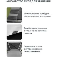 Кемпинговая палатка RSP Outdoors Narle 4 (оливково-зеленый)