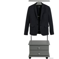 Стойка для одежды Мебелик с ящиками на колесах В 23Н (серый)