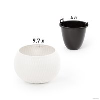 Вазон Альтернатива Жемчужина М8722 (4 л, белый)