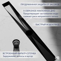 Трап/канал Lauter 2120862-i IMB 600x100 (черный матовый)