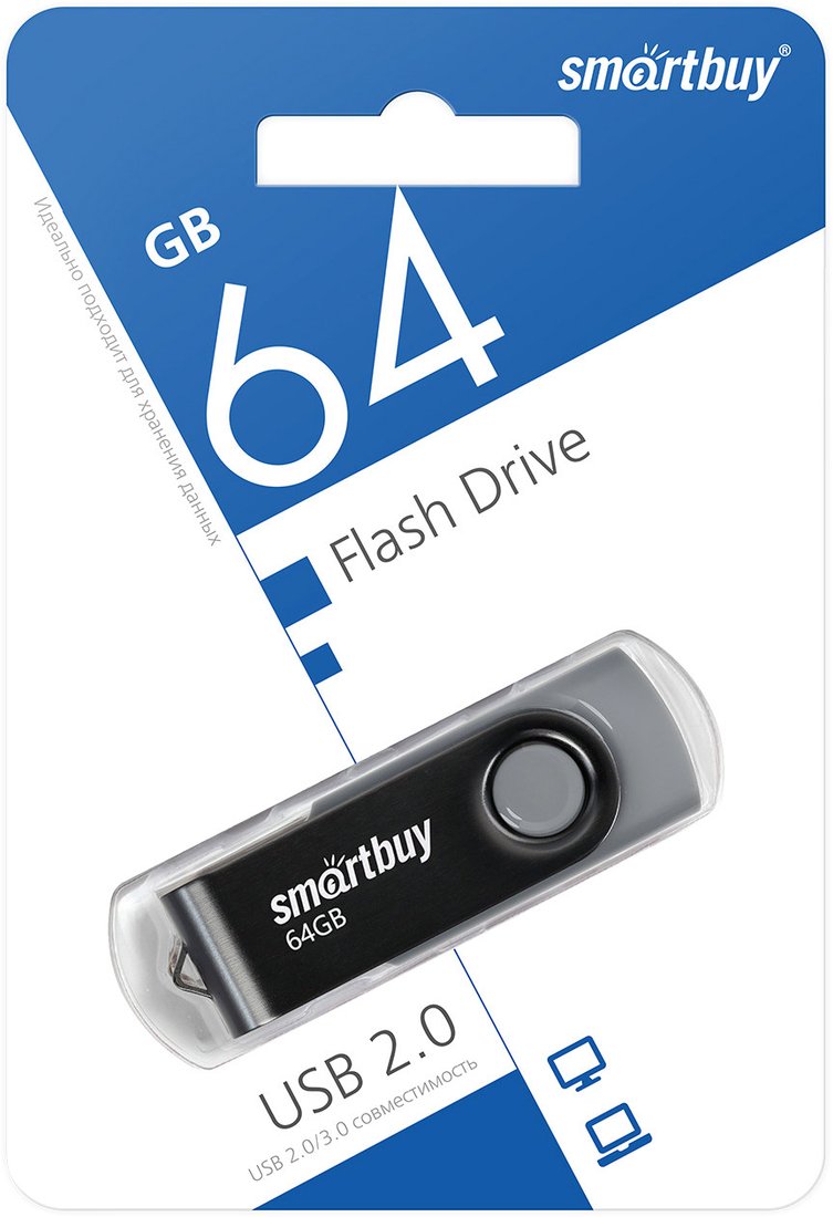 

USB Flash SmartBuy Twist 64GB (черный)