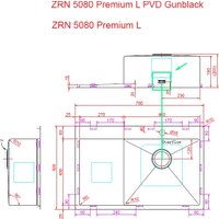 Кухонная мойка ZorG ZRN 5080 Premium L
