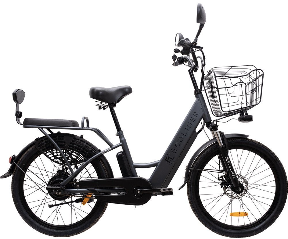 Электровелосипед Ecoliner E-Alfa 24 240Вт 48В 14А/ч (черный)