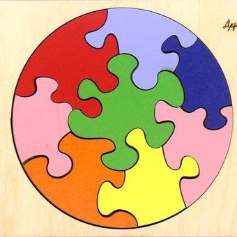 Мозаика/пазл Деревянный город Круг П039-ANT