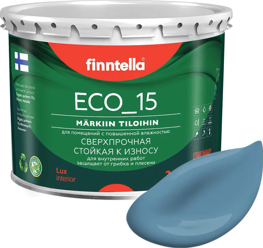 

Краска Finntella Eco 15 Terassininen F-10-1-3-FL013 2.7 л (пастельный синий)