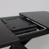 Кухонный стол Мамадома Leonel-130 раздвижной 130-165х85 (stone black st cer/черный)