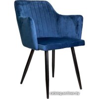 Стул AksHome Brit (синий велюр/черный)