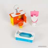 Аксессуары для кукольного домика Лесная мастерская Набор мебели Ванная комната 4663055