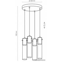 Подвесная люстра TK Lighting Look Graphite 3259