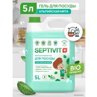 Средство для мытья посуды Septivit Альпийская Мята (5 л)