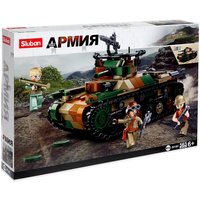 Конструктор Sluban Армия. Танк M38-B1107 (563эл)