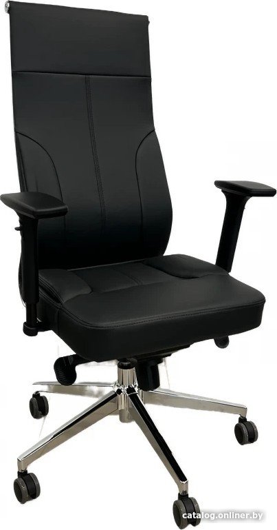Офисное кресло SitUp Partner chrome (экокожа Black/Black)