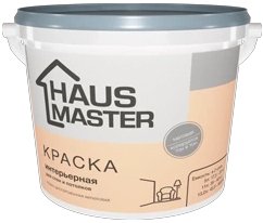 

Краска Haus Master Интерьерная 1 л (белый матовый)