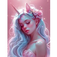 Алмазная мозаика  Феникс+ Девушка-Единоро 68620