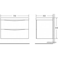  BelBagno Тумба под умывальник Marino-750-2C-SO-RN-P (rovere nature)