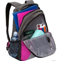 Школьный рюкзак Grizzly RD-242-4/2 (темно-серый/фуксия)