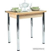 Кухонный стол Рамзес Ломберный 80x60 (дуб сонома светлый, ноги хром)