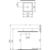 Умывальник Berges Wasserhaus Ego SL 38x38 181010 в Мозыре