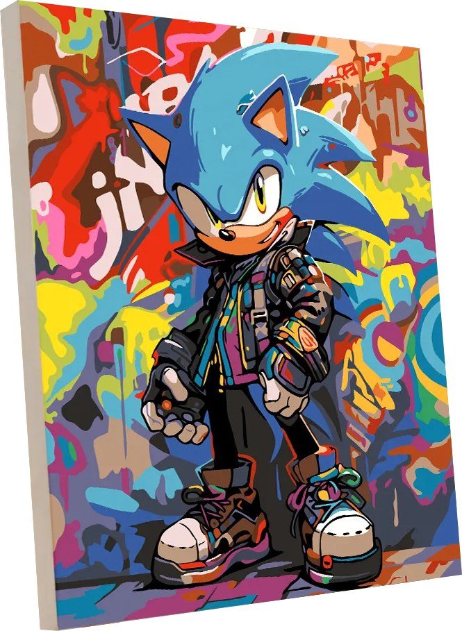 

Картина по номерам PaintLine Соник Граффити PL-00386