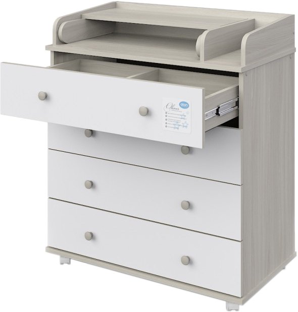 

Детский комод Атон Мебель Орион 804 Oliver ЛДСП (шимо светлый/белый)