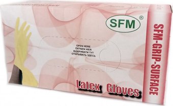 Латексные перчатки SFM Grip-Surface смотр. нестер. неопудр. текстур. (XL, 90 шт)