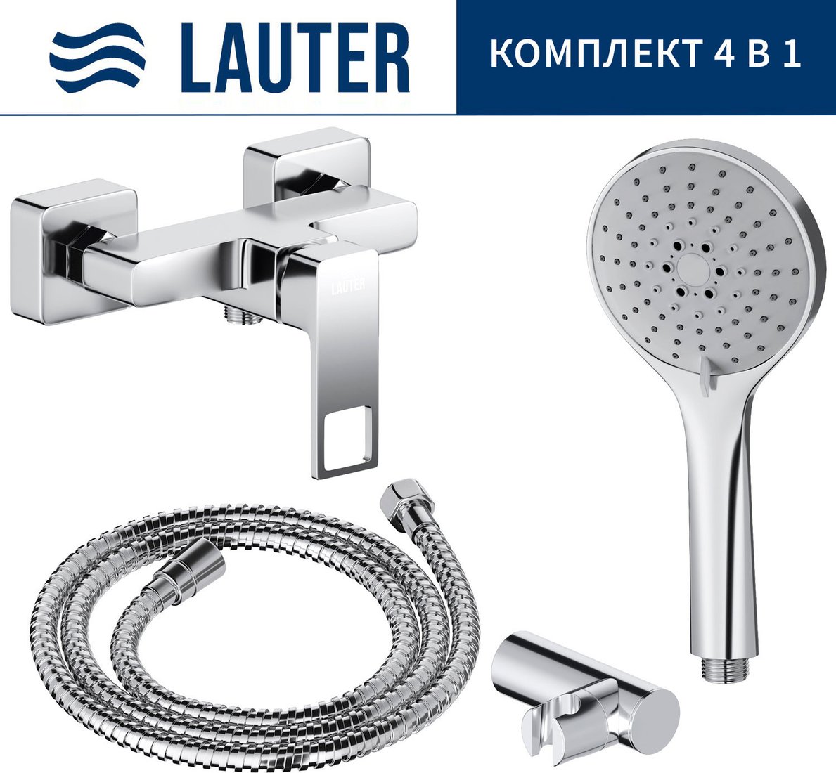 

Смеситель Lauter Cascade 21СК9615C с лейкой Relexa Daisy 21S10167