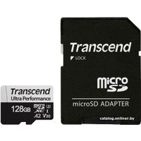 Карта памяти Transcend microSDXC 340S 128GB (с адаптером)