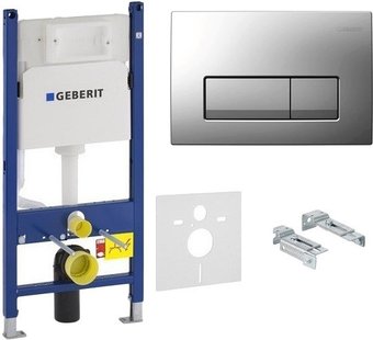 Инсталляция для унитаза Geberit Duofix 458.126.00.1 + клавиша Delta51 115.105.46.1